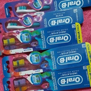 Oral B toothbrushes Set bundle soft medium